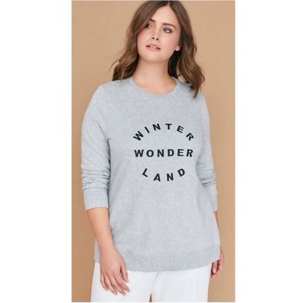 Lane Bryant Winter Wonder land Long Sleeve Shirt